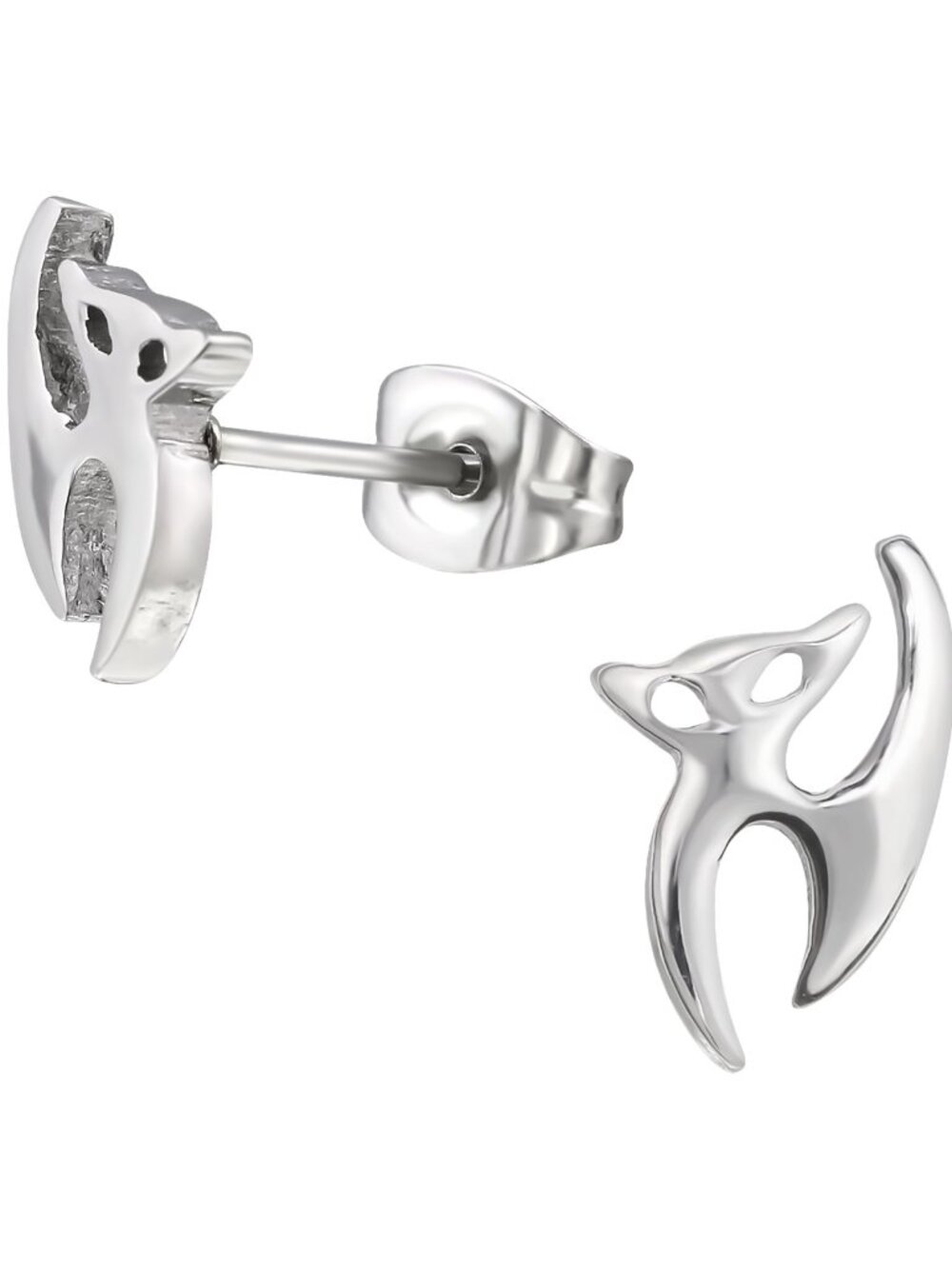 Stainless Steel Cat Earrings